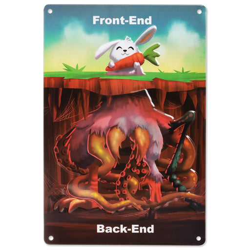 Blechschild Front-End und Back-End