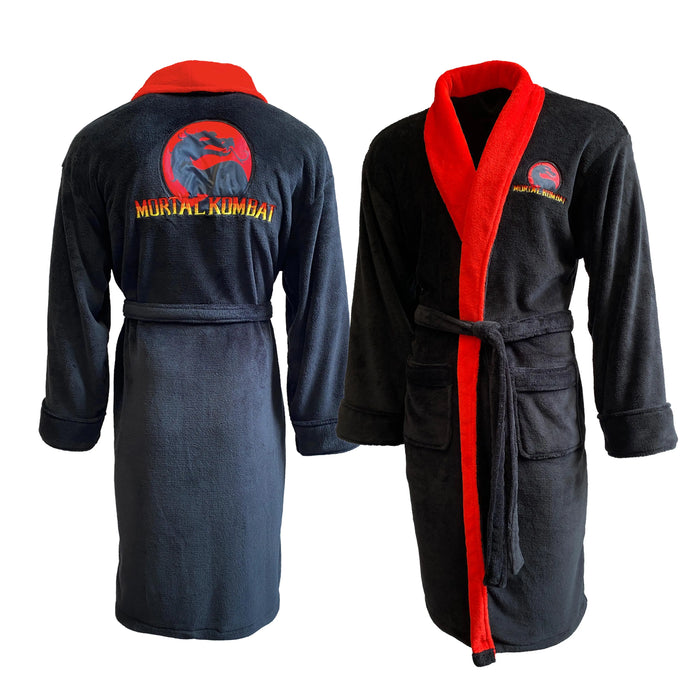 Mortal Kombat Bademantel mit Drachen-Logo