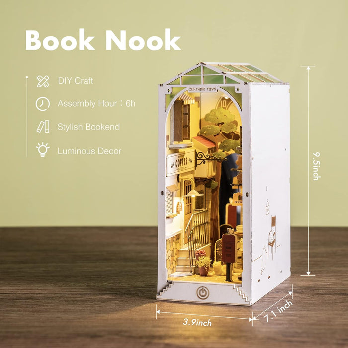 Kit de construction en bois Book Nook – Sunshine Town 