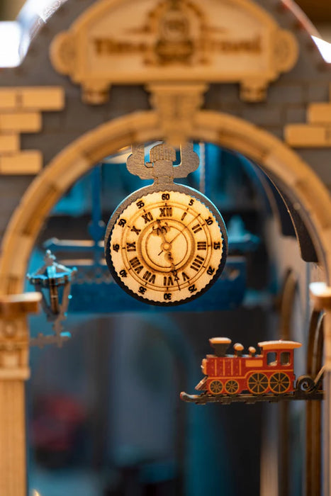 Kit de construction en bois Book Nook – Voyage dans le temps 