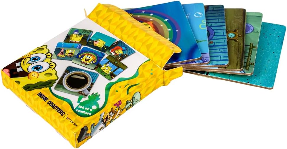 Set de sous-verres mème SpongeBob laminé
