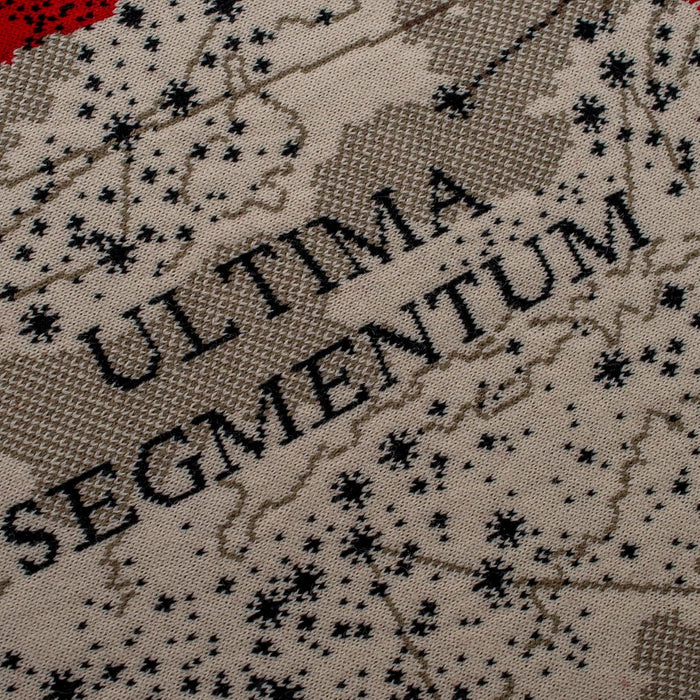 Warhammer 40.000 galaxy map blanket flat lay