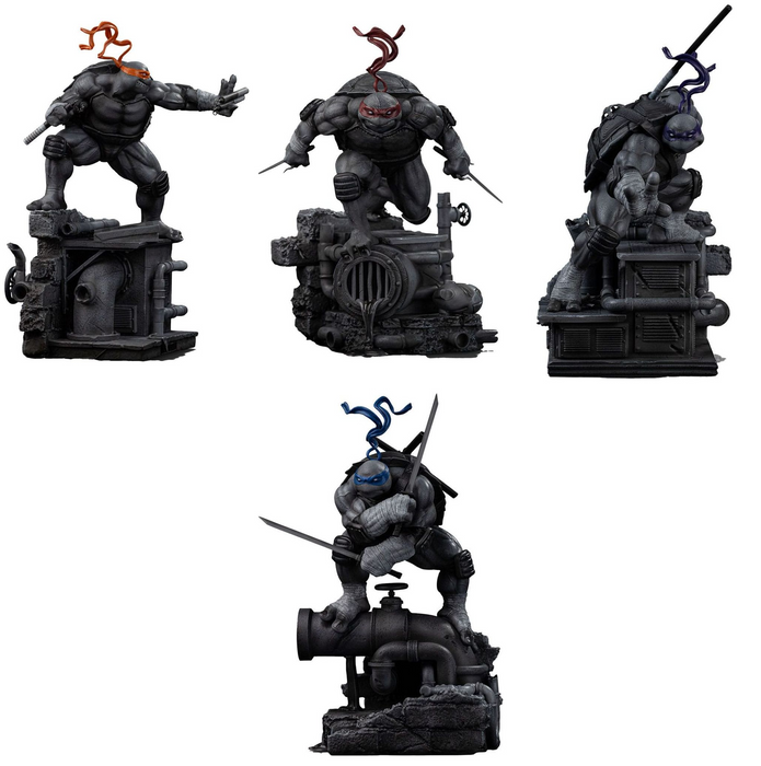 Estatua Teenage Mutant Ninja Turtles Art Scale 1/10 Black and White: todas las variantes