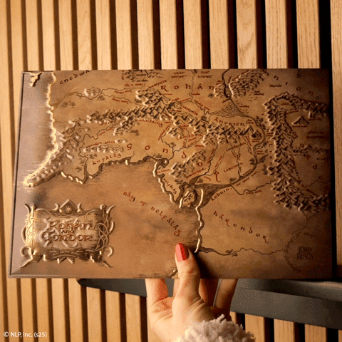 Mappa in Metallo del Signore degli Anelli - Rohan e Gondor (20x30 cm)