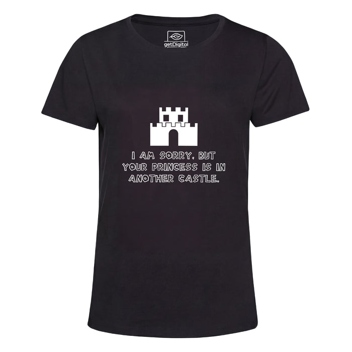 I Am Sorry, But Your Princess Is In Another Castle - Voorkant Girlie Zwart