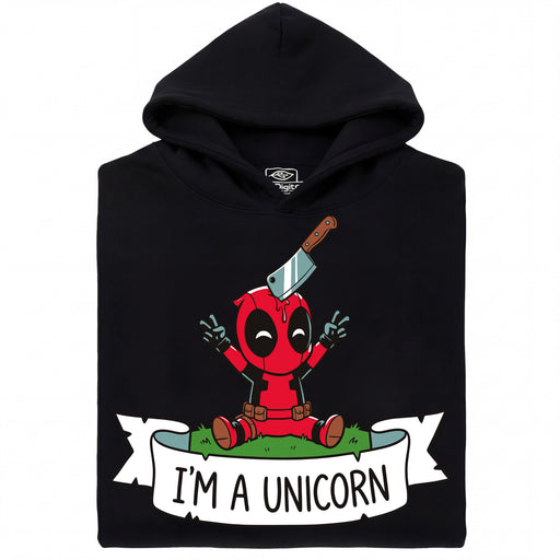 I'm a Unicorn - Vue de face Hoodie Noir
