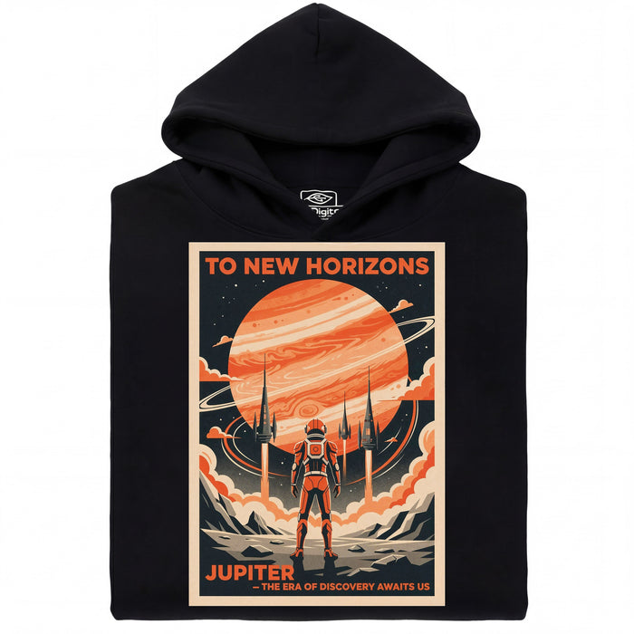 To New Horizons - Hoofdweergave Hoodie Zwart