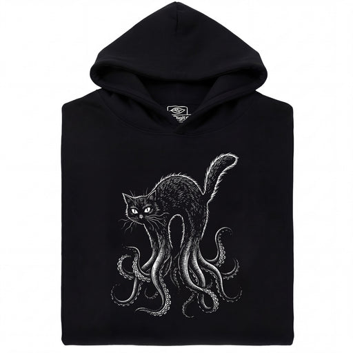 Cathulhu - Vista principal Hoodie Negro