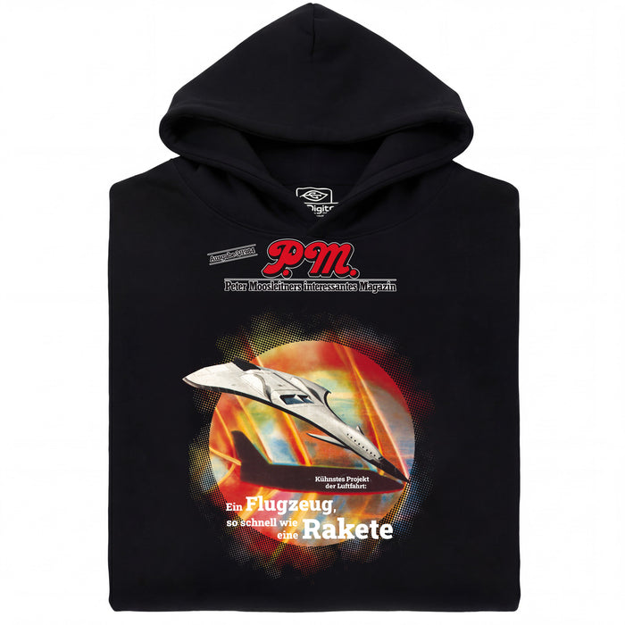 P.M. Magazine 3/1984 Avión como Cohete - Vista principal Sudadera Negro