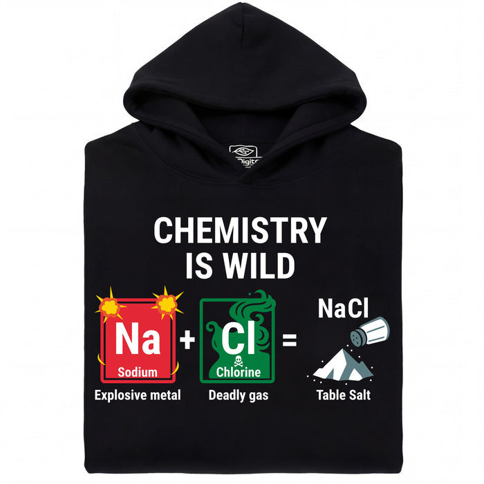 Chemistry Is Wild - Vue principale Hoodie Noir