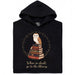 When in doubt, go to the library - Vooraanzicht Hoodie Zwart