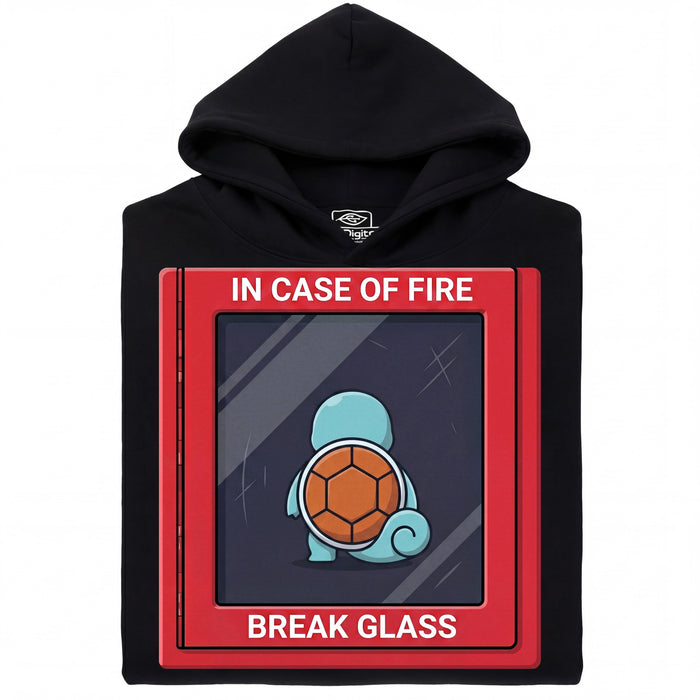 In Case of Fire - Break Glass - Hoofdweergave Hoodie Zwart