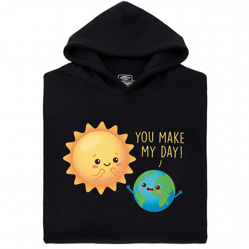 You Make My Day - Hoofdweergave Hoodie Zwart