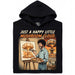 Happy Little Mushroom Cloud - Vista principal Hoodie Negro