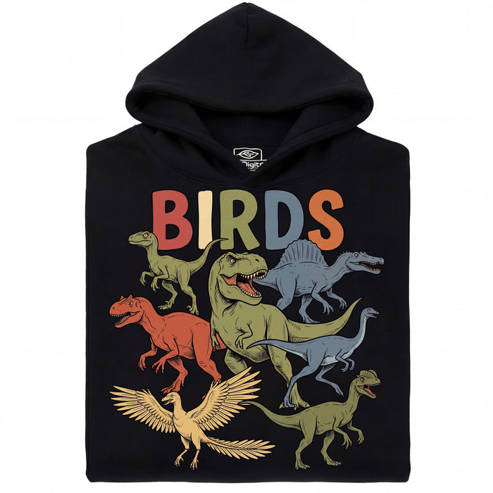 BIRDS - Vooraanzicht Hoodie Zwart