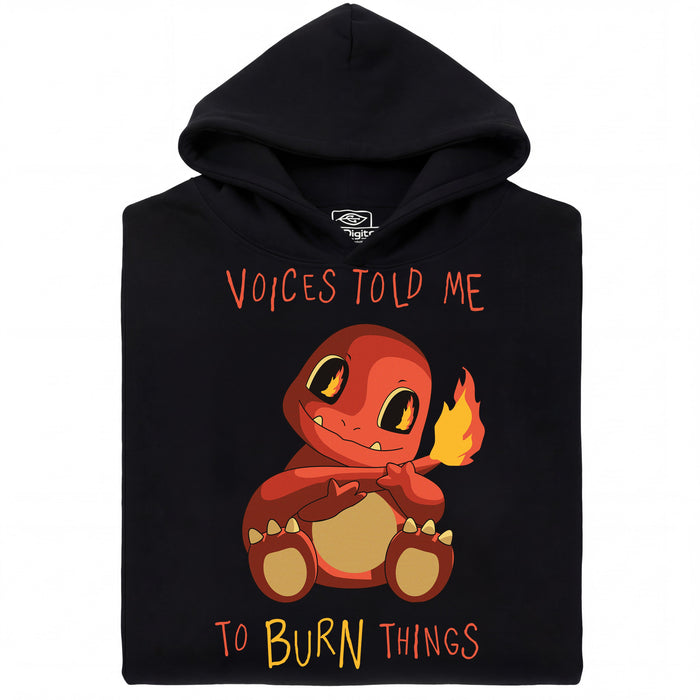 Voices Told Me To Burn Things - Main view Hoodie Black