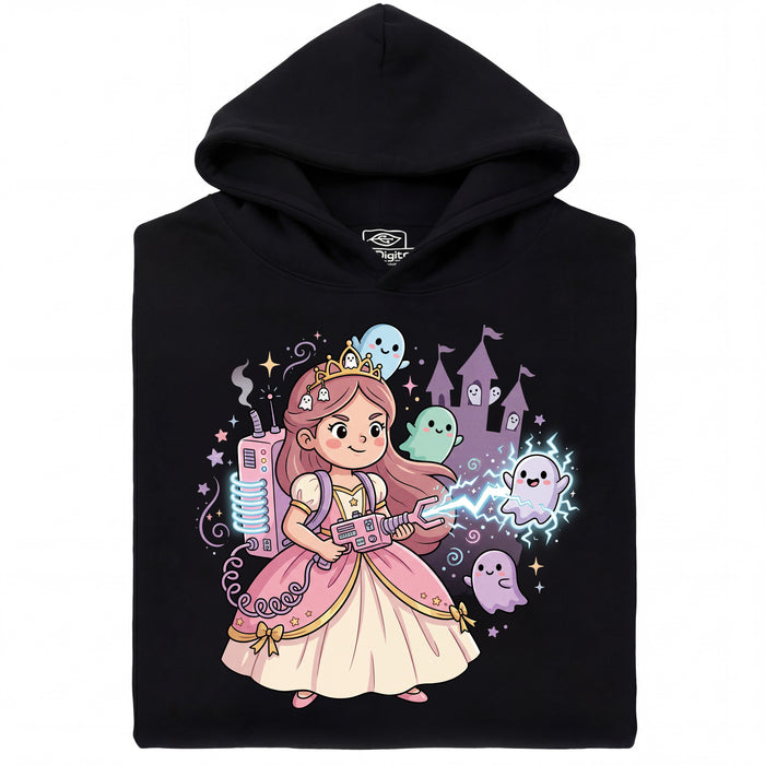 Nerdy Princess &amp; The Glitter Ghosts - Hoofdweergave Hoodie Zwart