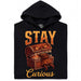Stay Curious - Vue de face Sweat Noir