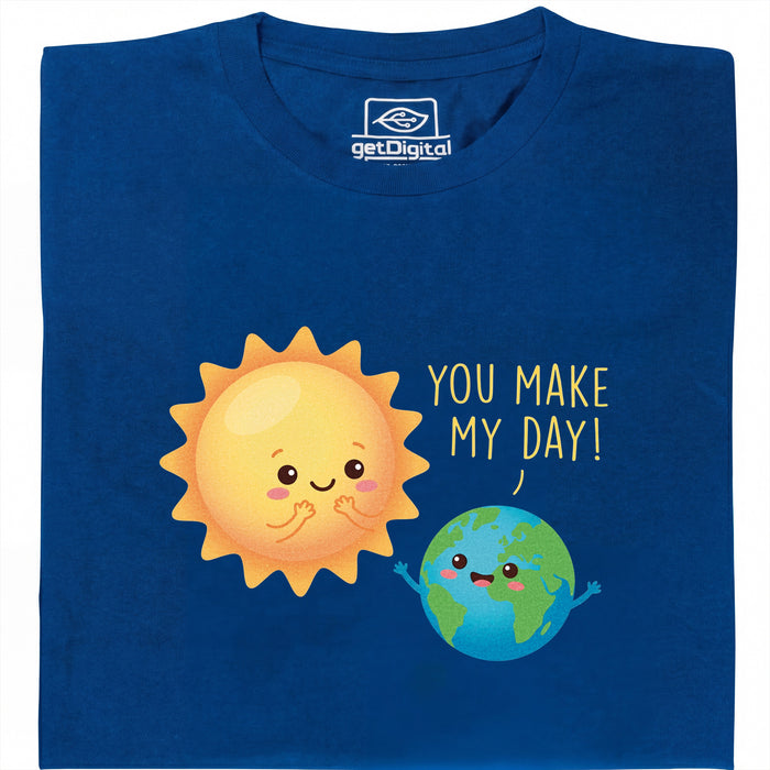 You Make My Day - Vista principale T-shirt Blu