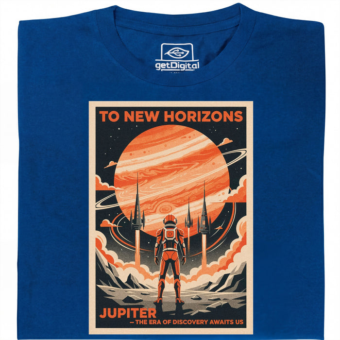 To New Horizons - Hoofdweergave T-shirt Blauw