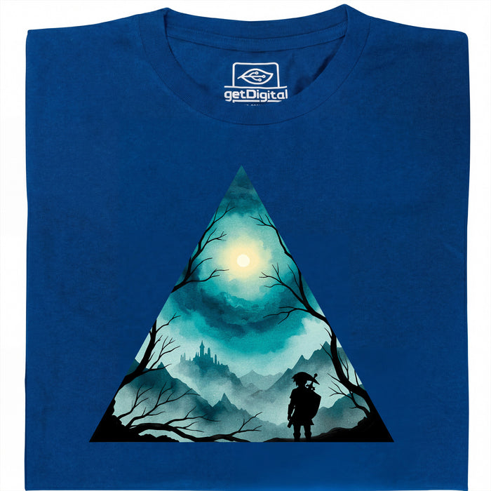 Triangle Landscape - Vue Principale T-Shirt Bleu