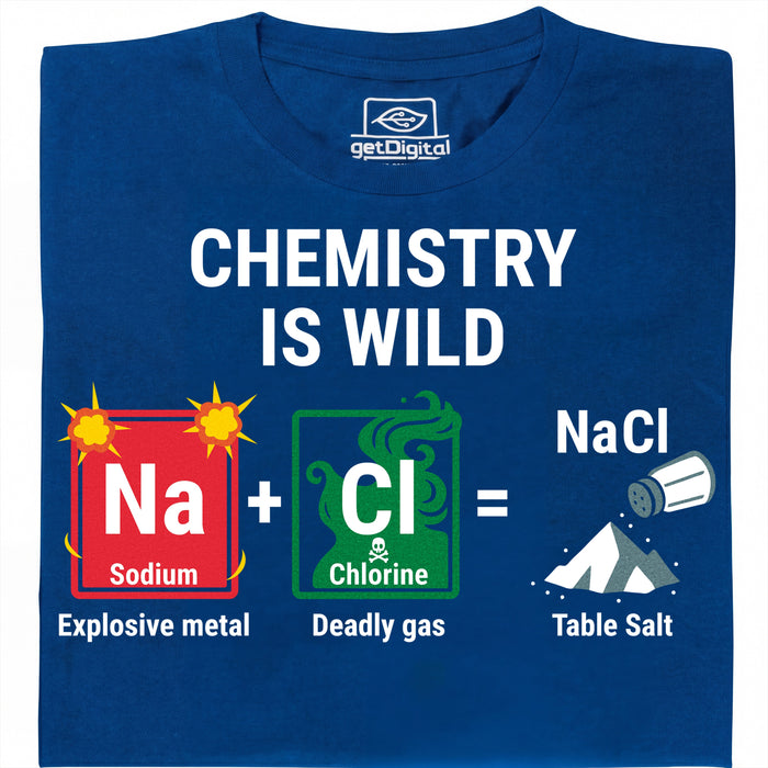 Chemistry Is Wild - Vue principale T-shirt Bleu