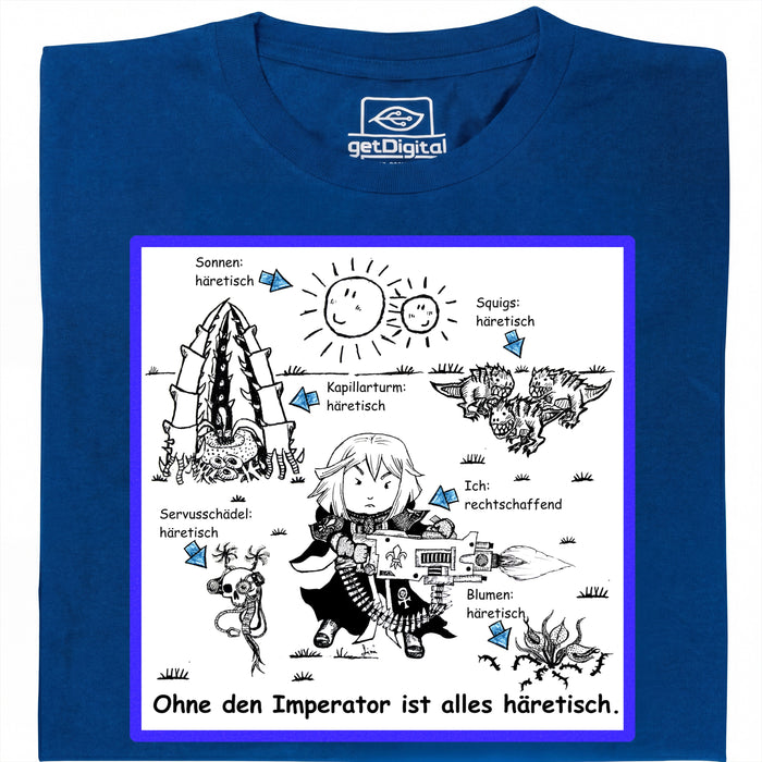 Alles Ketters! - Hoofdweergave T-Shirt Blauw