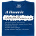 A Limerick - Poema matemático con ecuación - Vista principal Camiseta Azul