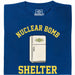 Nuclear Bomb Shelter Frigorifero - Vista frontale T-Shirt Blu