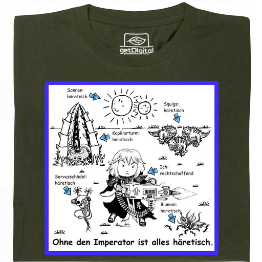 Alles Ketters! - Hoofdweergave T-Shirt Donkergroen
