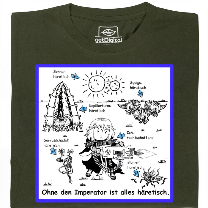 Alles Ketters! - Hoofdweergave T-Shirt Donkergroen