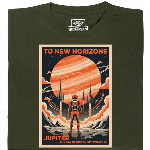 To New Horizons - Hoofdweergave T-shirt Donkergroen
