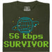 56kbps Survivor - Vista principal Camiseta Verde Oscuro