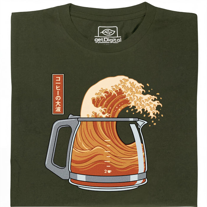 The Great Brew - Vista frontal camiseta verde oscuro