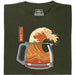 The Great Brew - Vista frontal camiseta verde oscuro
