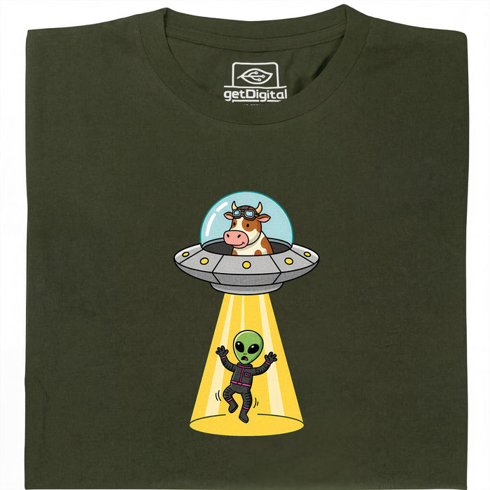 Revenge of the Cow - Main View T-Shirt Dark Green