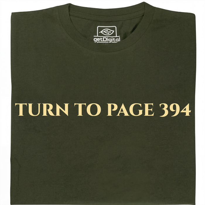 Turn To Page 394 - Vista principal Camiseta Verde Oscuro