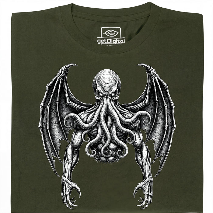 Cthulhu - Le Grand Ancien - Vue principale T-shirt Vert Foncé