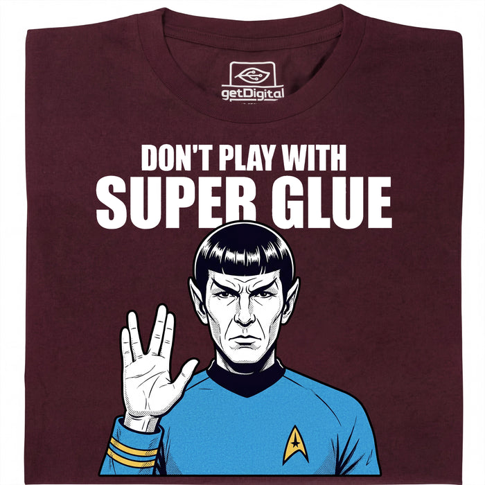 Don't Play With Super Glue - Main view T-Shirt Dark Red