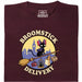 Broomstick Delivery - De Kat Neemt de Bezorgservice Over - Vooraanzicht T-Shirt Donkerrood