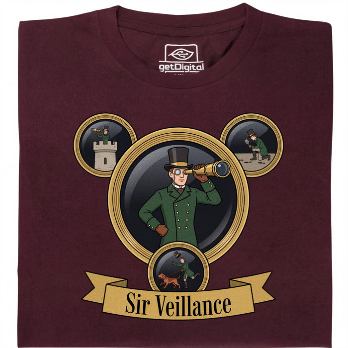 Sir Veillance - Vista principal Camiseta Rojo Oscuro