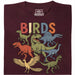BIRDS - Vooraanzicht T-Shirt Donkerrood