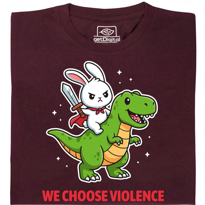 We Choose Violence - Main view T-Shirt Dark Red