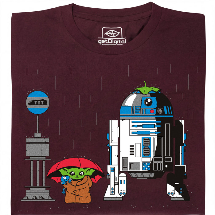 My Neighbour R2D2 - Vista principal Camiseta Rojo Oscuro