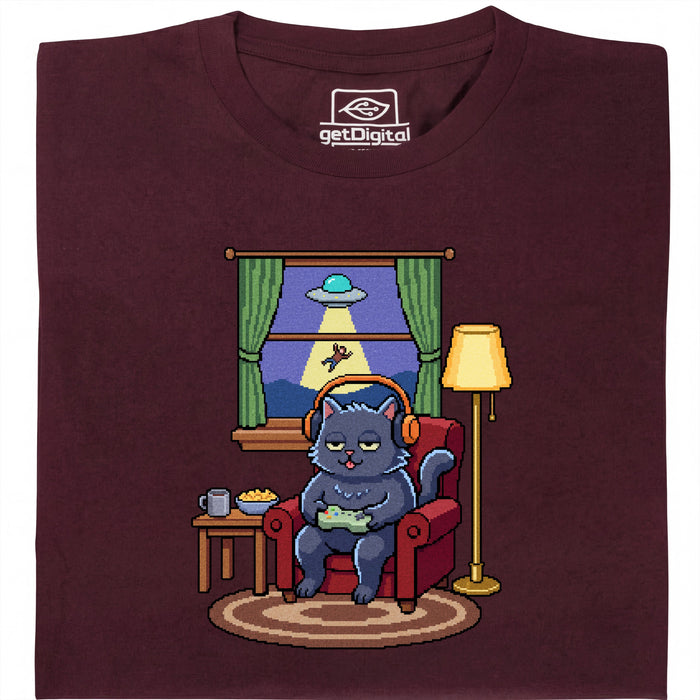 Do Not Disturb - Hoofdaanzicht T-Shirt Donkerrood