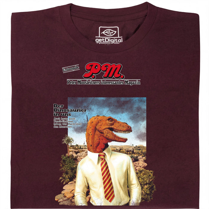 P.M. Revista 11/1978 El Dinosaurio en Nosotros - Vista principal Camiseta Rojo Oscuro