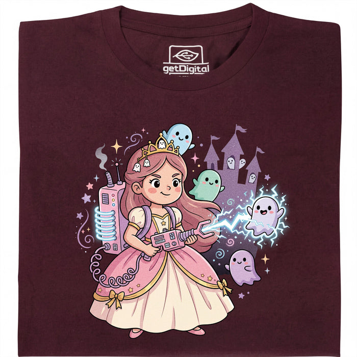 Nerdy Princess &amp; The Glitter Ghosts - Hoofdweergave T-Shirt Donkerrood