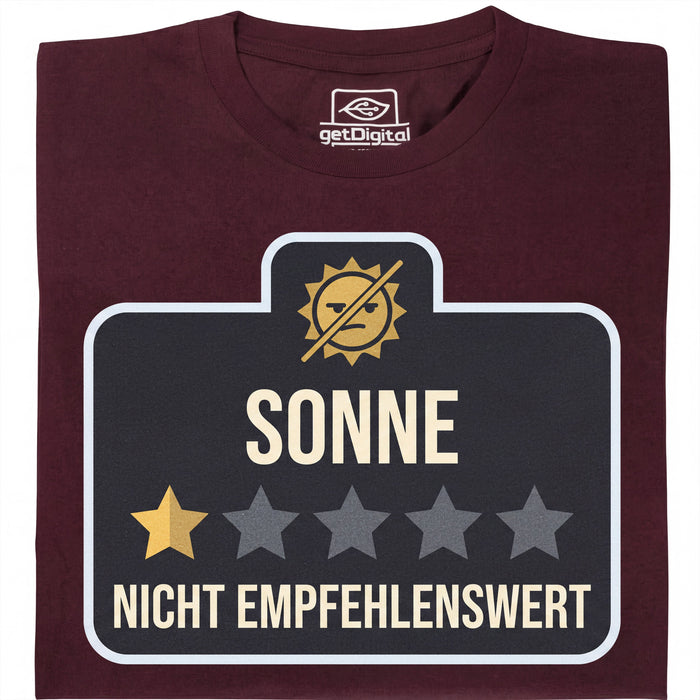 Sole - Non Consigliato - Vista Principale T-Shirt Rosso Scuro