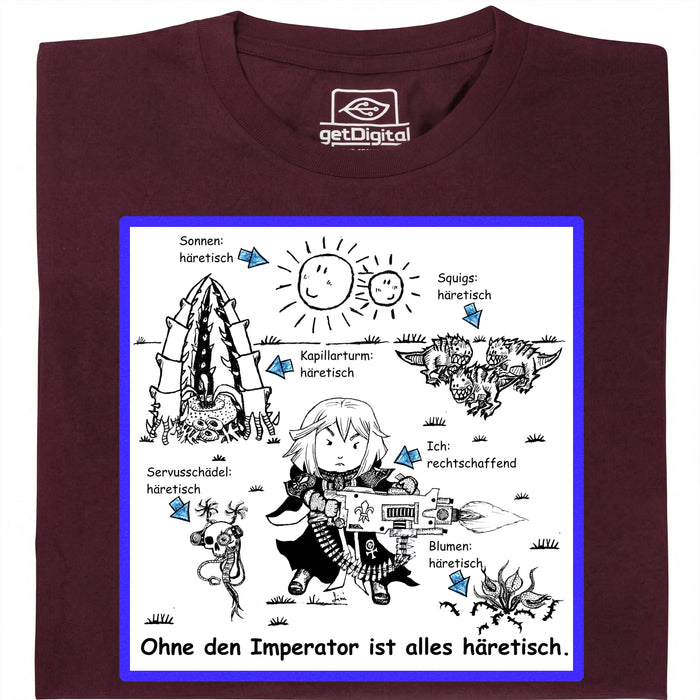 Alles Ketters! - Hoofdweergave T-Shirt Donkerrood