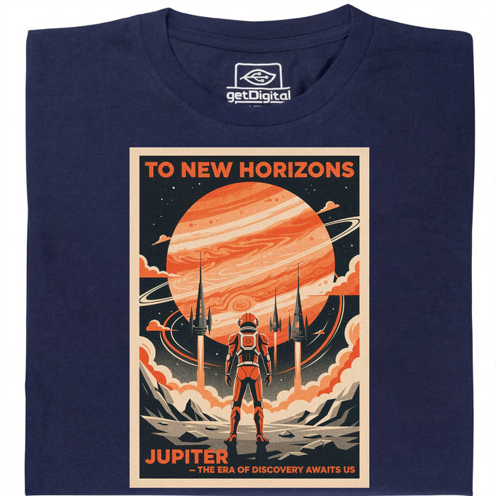 To New Horizons - Hoofdweergave T-shirt Marineblauw